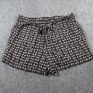 Maurices Women’s XL Black White Patterned Drawstring Shorts Rayon
